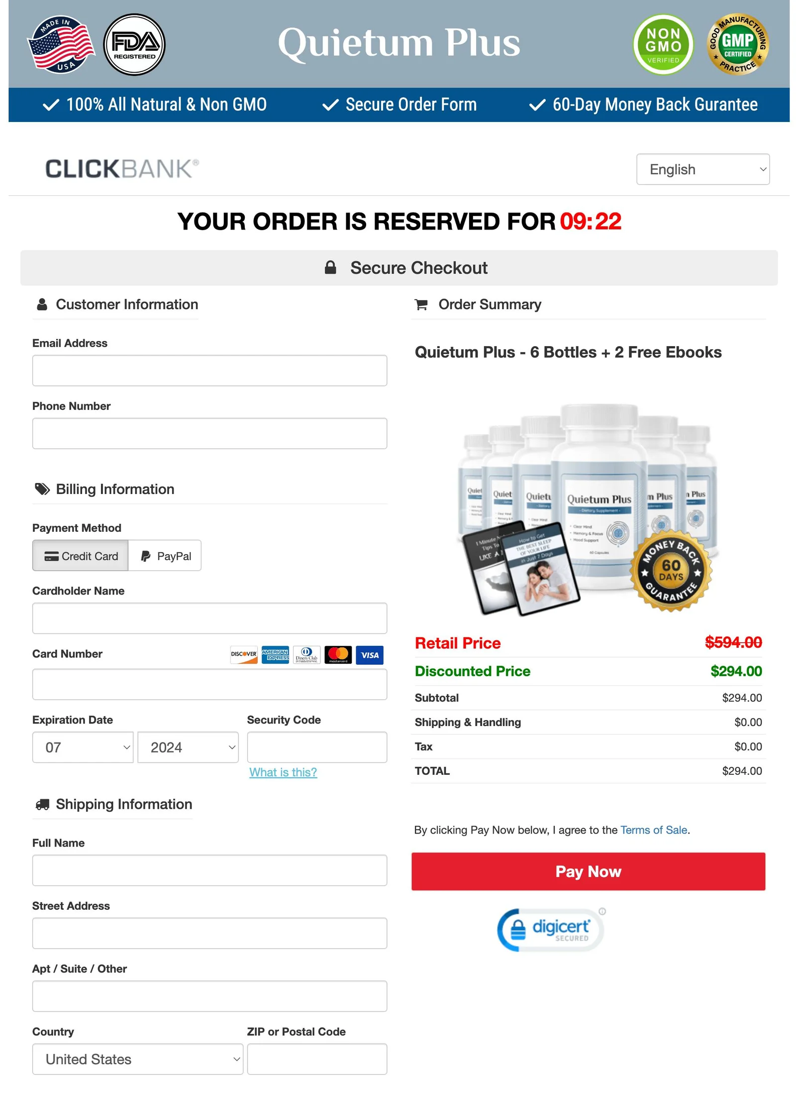Quietum Plus - Order Page